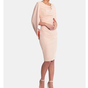 Betsy & Adam Caped Sheath Dress